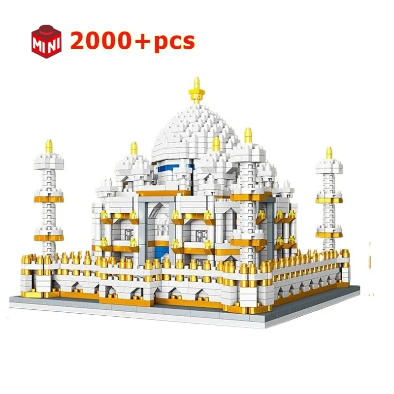 FUNXINEE 2000 Stücke Mini Taj Mahal Bausteine Modell Berühmte Architektur Kreative Sammlung Ornament Erwachsene Kind Festival Geschenk