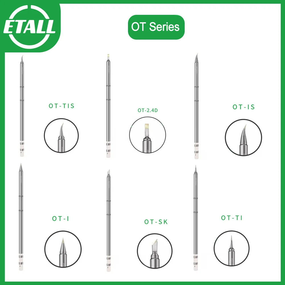 

MECHANIC OT Series Integrated Long Solder Iron Tip External Heat Rapid Heating Welding Tips Suit for T12 Pro Soldering Station