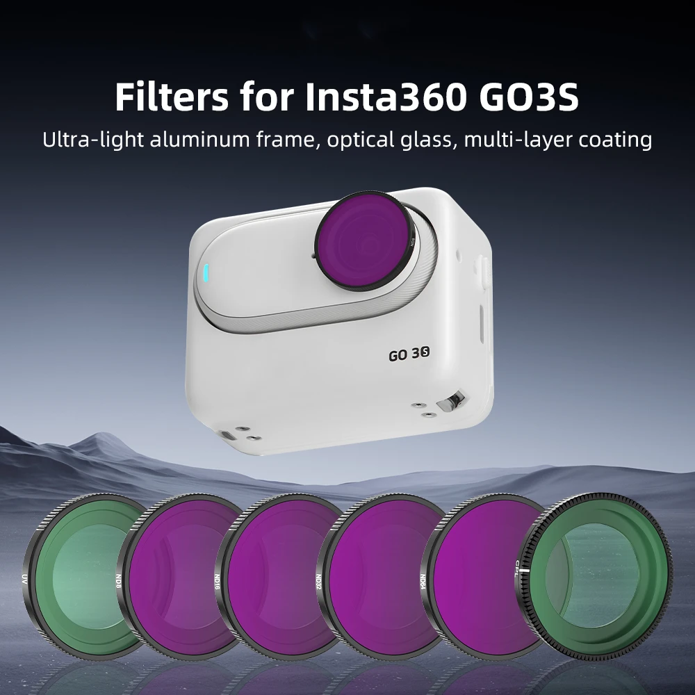 

For Insta360 GO 3S Lens Filter Action Camera Filters Set UV CPL ND8 ND16 ND32 ND64 For Insta360 GO 3S Accessories Kits