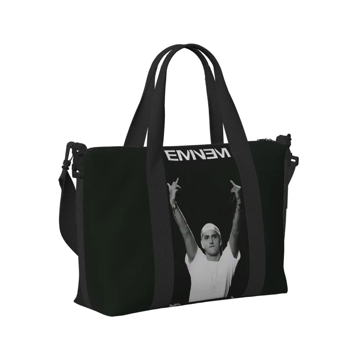 

Eminem American Pop Music Hip Hop Rapper Beach Travel Bag Tote Bags for Gym Yoga Women Shopping Duffle Shoulder Bag