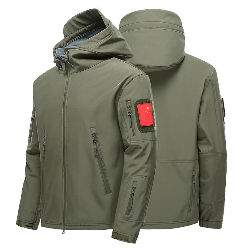 

Multifunctional Tactical Jacket Men's Warm Thickened Autumn And Winter Hooded Jacket Waterproof Breathable Ski Hiking Suit