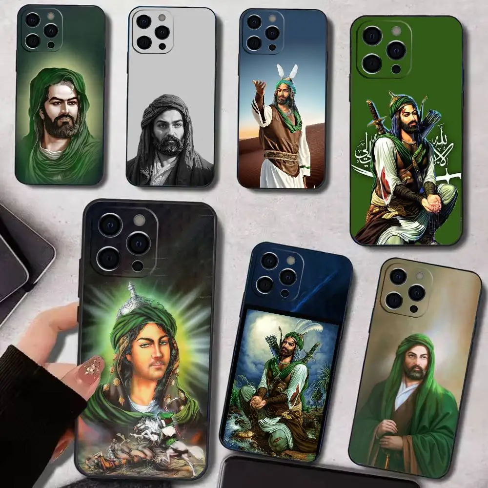 เคสโทรศัพท์ I-Imam H-Hussain Shia Ali สำหรับ iPhone 17,16,15,14,13,12,11 Plus,Pro Max,XS, ซิลิโคนนิ่มสีดำ