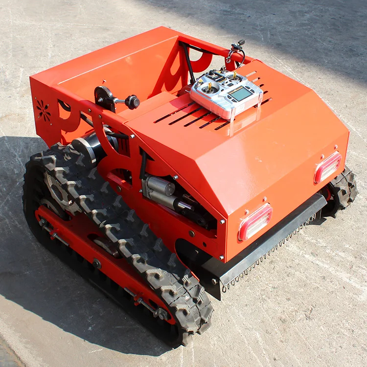 Crawler Robot Lawn Mower Self Propelled Remote Control Walking Tractor Garden Grass Cutting Machine