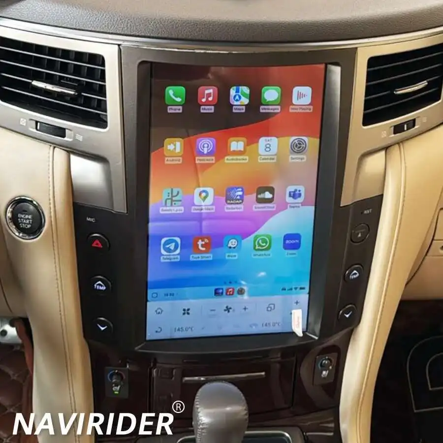 13,6-дюймовый автомобильный радиоприемник в стиле Android Tesla, мультимедийный плеер для Lexus LX570 LX 570 2007-2015, GPS-навигация, стерео Carplay Auto