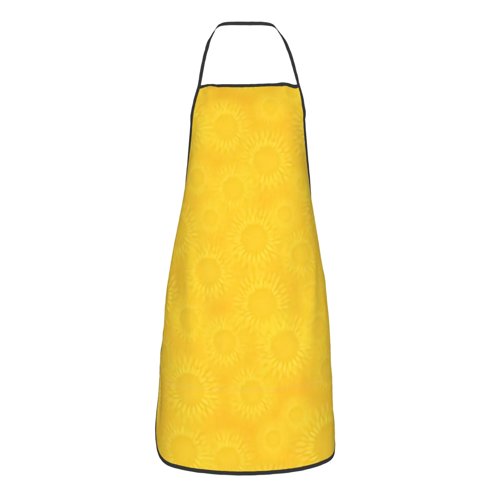 Summer Polyester locking hem Apron Home Cooking Baking Kitchen Yellow Sunflower Apron Yellow Sunflower