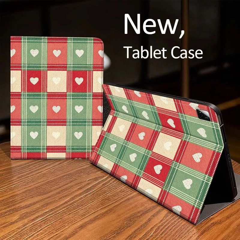 

Red Vintage Heart Pattern Case For Xiaomi Mi Redmi Pad 2 4 5 7S 6S 6 7 8 Plus SE Pro K 2025 inch 8.7 11 Tablet