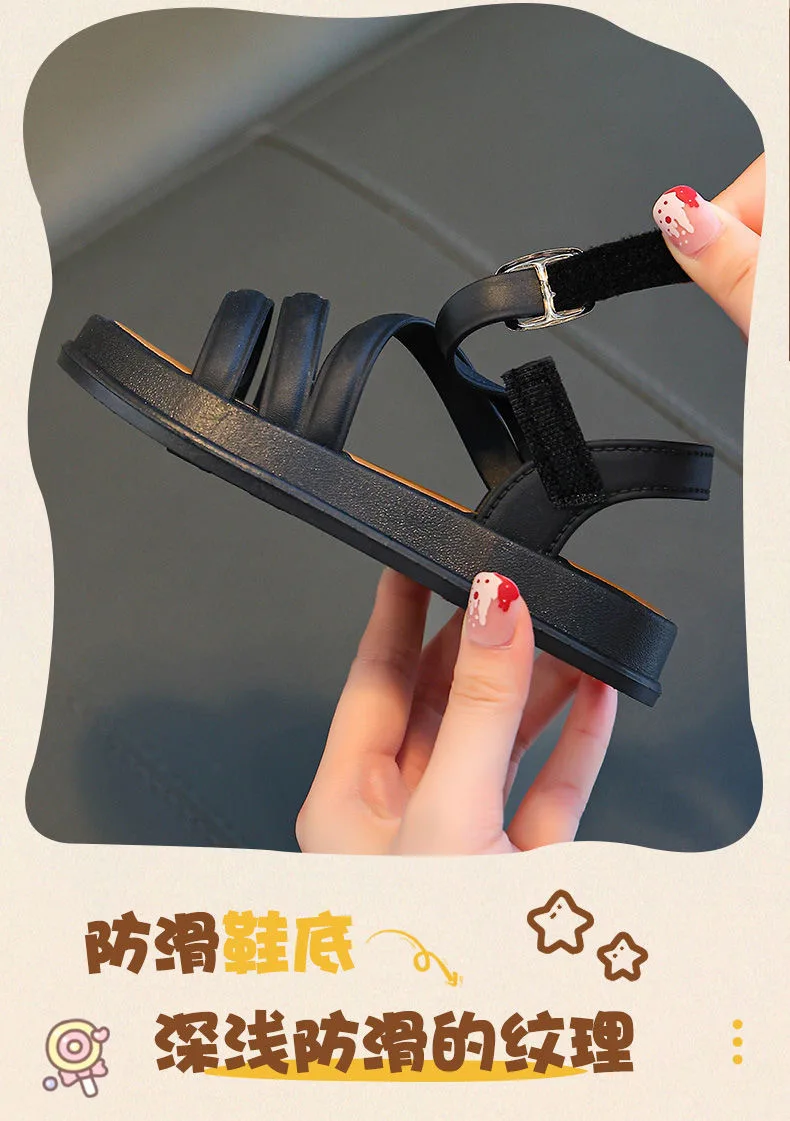 2025 أحذية الفتيات الصغيرات للأطفال صنادل الأطفال للفتيات الصيف الشاطئ لينة أسفل موضة أحذية الأميرة للأطفال 1-10 سنوات #6