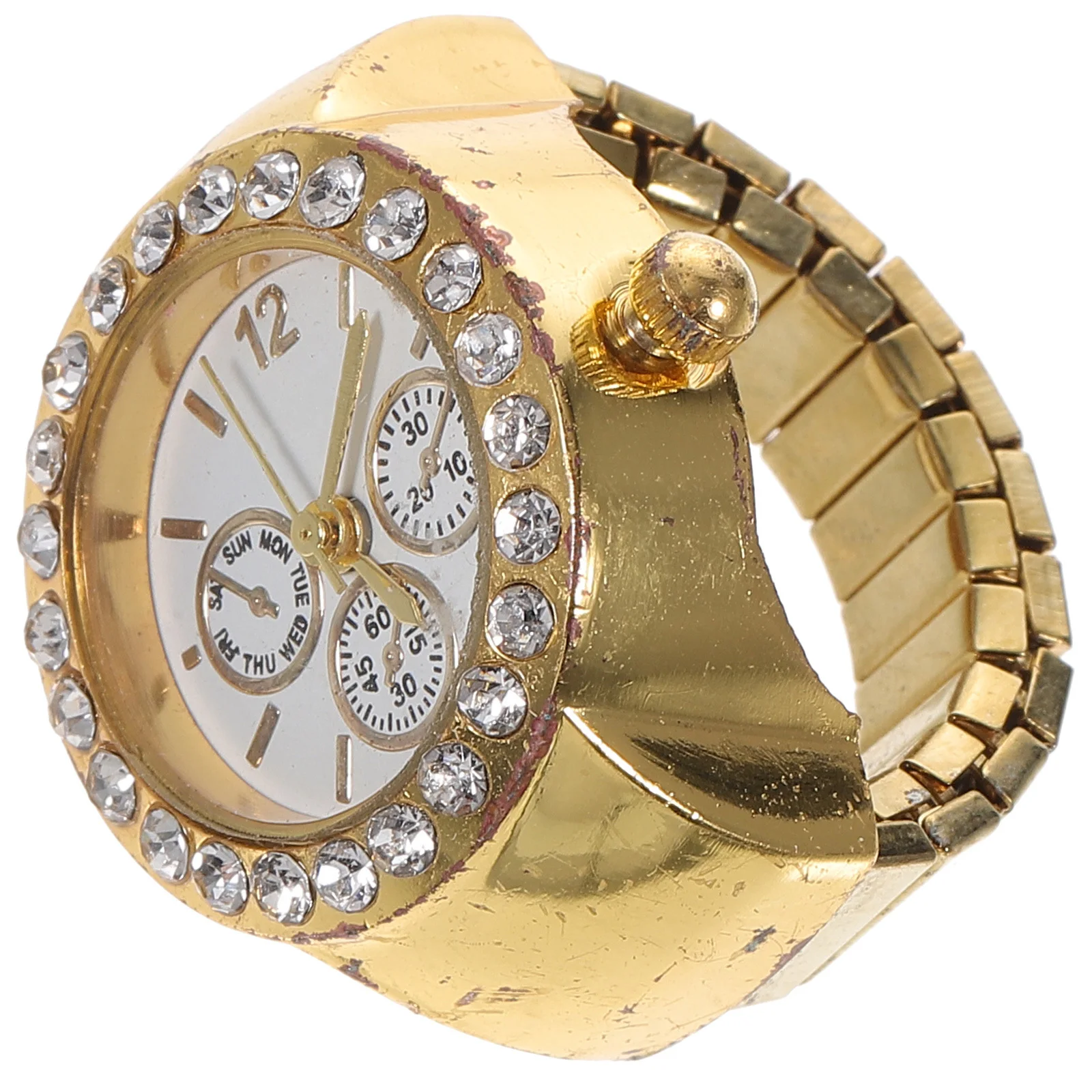 

Fashion Quartz Ring Watch Round Finger Watch with Accurate Timekeeping Suitable for Casual Party Daily Wear Comfortable Fit