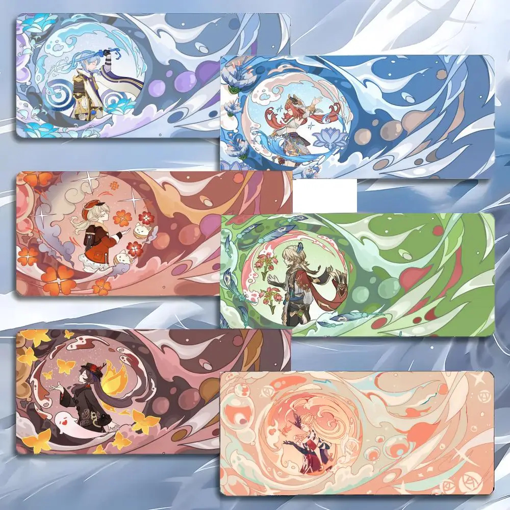 

Коврик для мыши Game OpenWorld Genshin, большой игровой коврик с защитой от скольжения, утолщенный, для ПК, стола, рабочего места