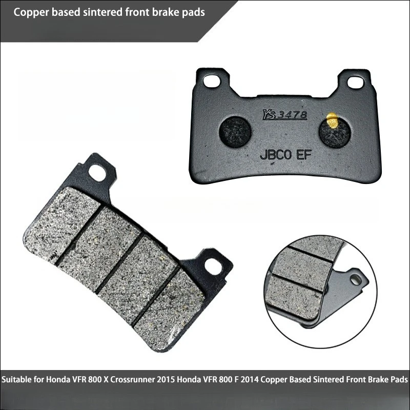 

Compatible with Honda VFR800 X Crossrunner 15 VFR 800 F 14 copper based front brake pads