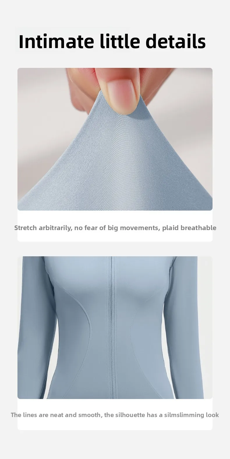 2026 Frühling Sommer Neue Yoga-Kleidung Windbreaker Damen Laufjacke Langarm Sweatshirt Sportjacken Damen Workout-Tops Activewear – Detail 6