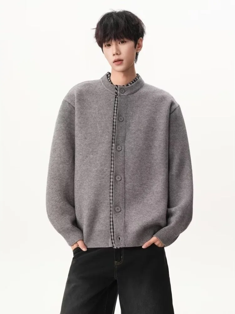 

Men's Casual Knitted Open Cardigan Jaet Loose Fit Faion Brand Autumn Winter Warm Loose Versatile Casual Button Sweater