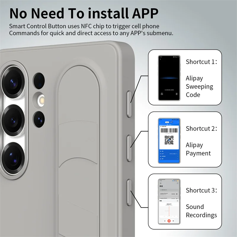 เคสสายรัดข้อมือแบบยืดหดได้ควบคุมอัจฉริยะสุดหรูสำหรับ Samsung Galaxy S23 S24 S25 Ultra  ซิลิโคนกันกระแทก