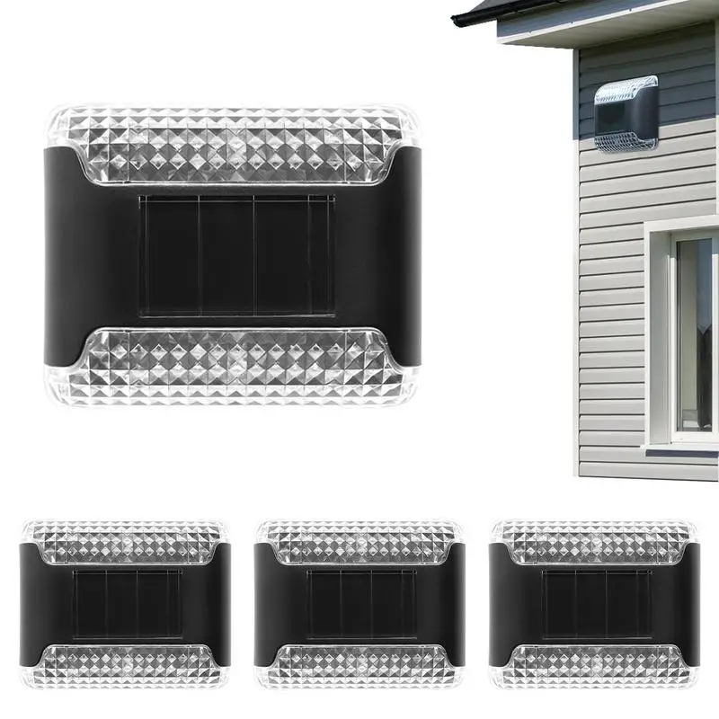 Solar Wall Lights Outdoor 4pcs Up And Down Wall Garden Solar Lights Waterproof Landscape Solar Spot Lights Outdoor Sunlight Lamp