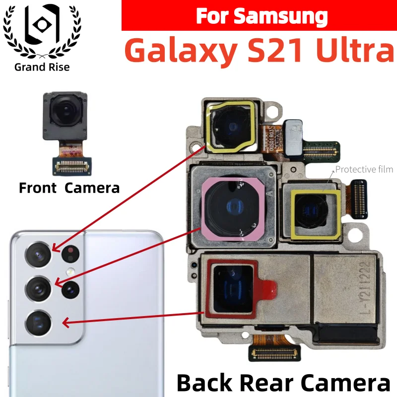 For Samsung Galaxy S21 Ultra 5G Camera Set SM-G998B SM-G998U Front Camera (Elephoto + Depth + Wide + Main Camera)