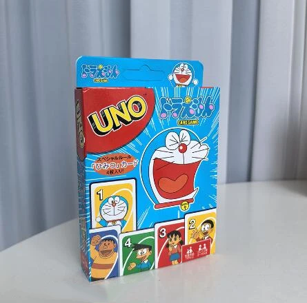 UNO Doraemon Cat and Mouse Family Card Game Entertainment Fun Poker Party Games Playing Cards Kids Toy