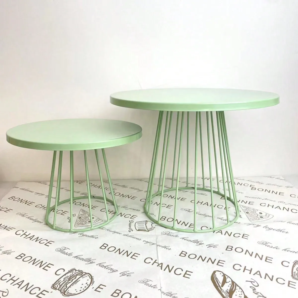 Picture 7: 2pcs Green Vintage Afternoon Tea Snack Cake Dessert Stand