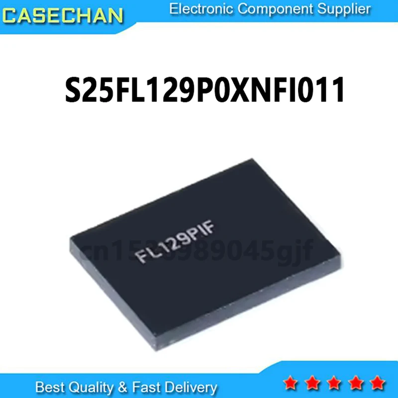 1pcs  S25FL129P0XNFI011  FL129PIF 128Mbit  QFN6*8  16M flash