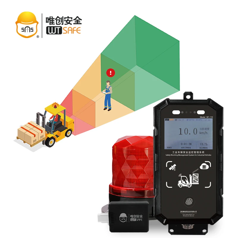 2026 Hot Factory Warehousing Heavy Vehicles One-Way Proximity Detection System Proximity Warning System for Forklift