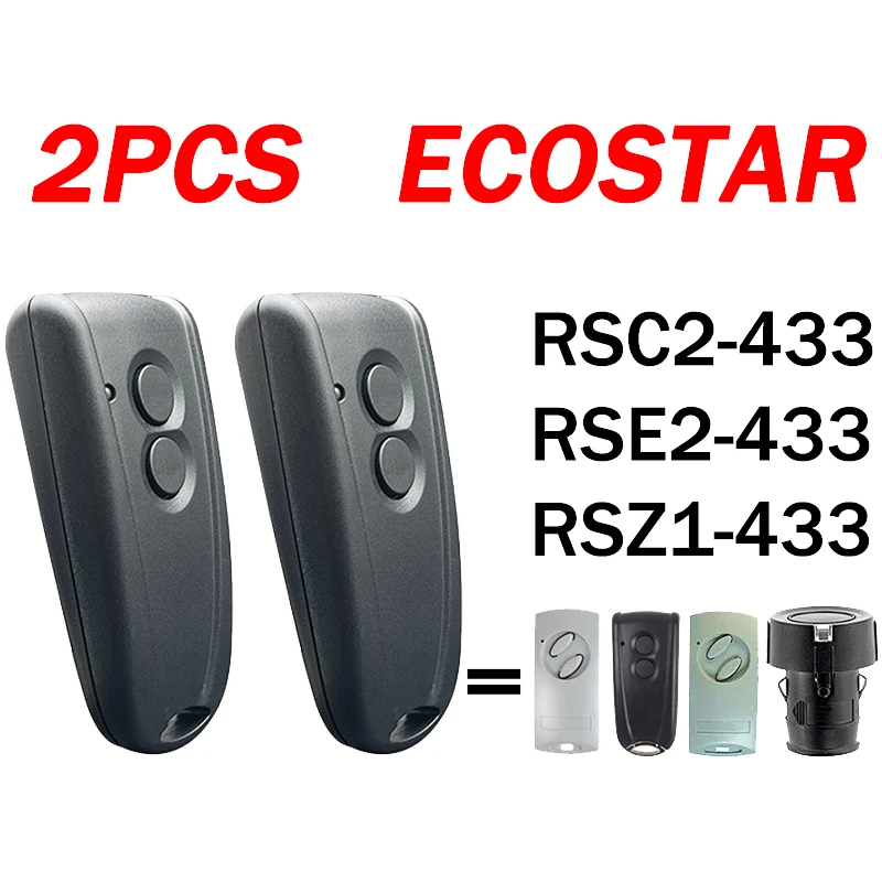 

2PCS ECOSTAR RSE2 RSC2 RSZ1 433 Remote Control Garage Door Opener Gate Remote Control Liftronic 500 800 700 433MHz Rolling Code