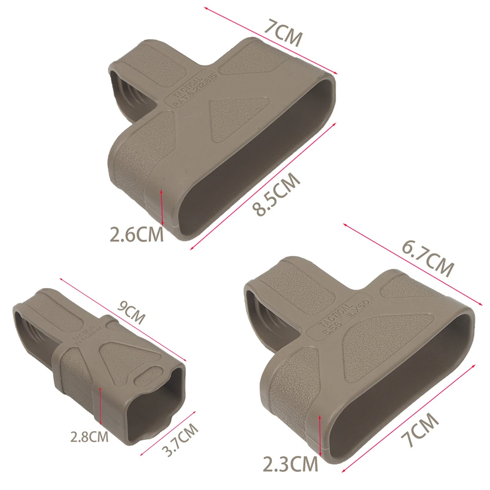 Funda de goma para cargador táctico, funda de liberación rápida para M4, M14, MP5, caza, Airsoft, accesorios, 9mm, 5,56, 7,62
