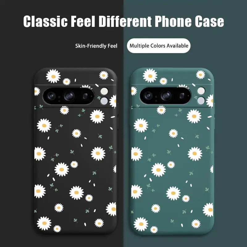 Funda de silicona para teléfono móvil, carcasa con brazalete de flores blancas para Google Pixel 8Pro 8 8A 5 3XL 3A 4 4A 5 7 7A 6 6A 9 9Pro 9ProXL