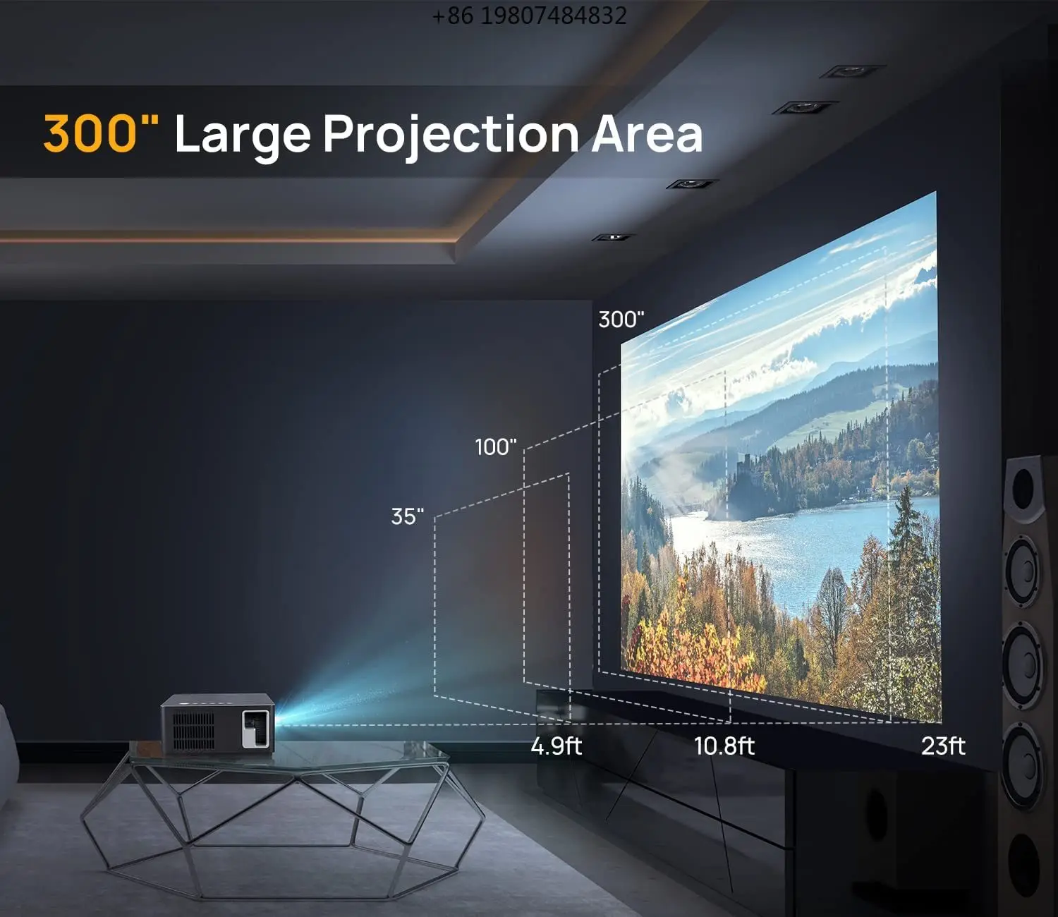 

Android 1080P Smart Video Movie Projector Home Theater TV School Business Device FHD LCD BT Beamer Compatible with Android 9