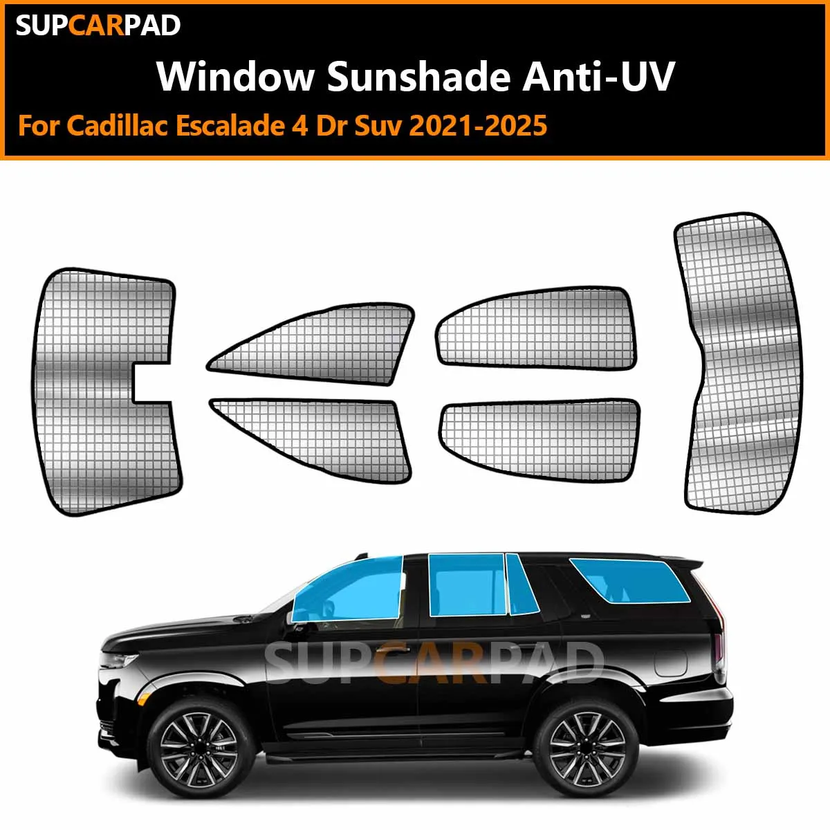 For Cadillac Escalade 4 Dr Suv 2021-2025 Custom Car Window Sunshade Anti-UV Car Sun Window Visors Sunshade Covers Accessories