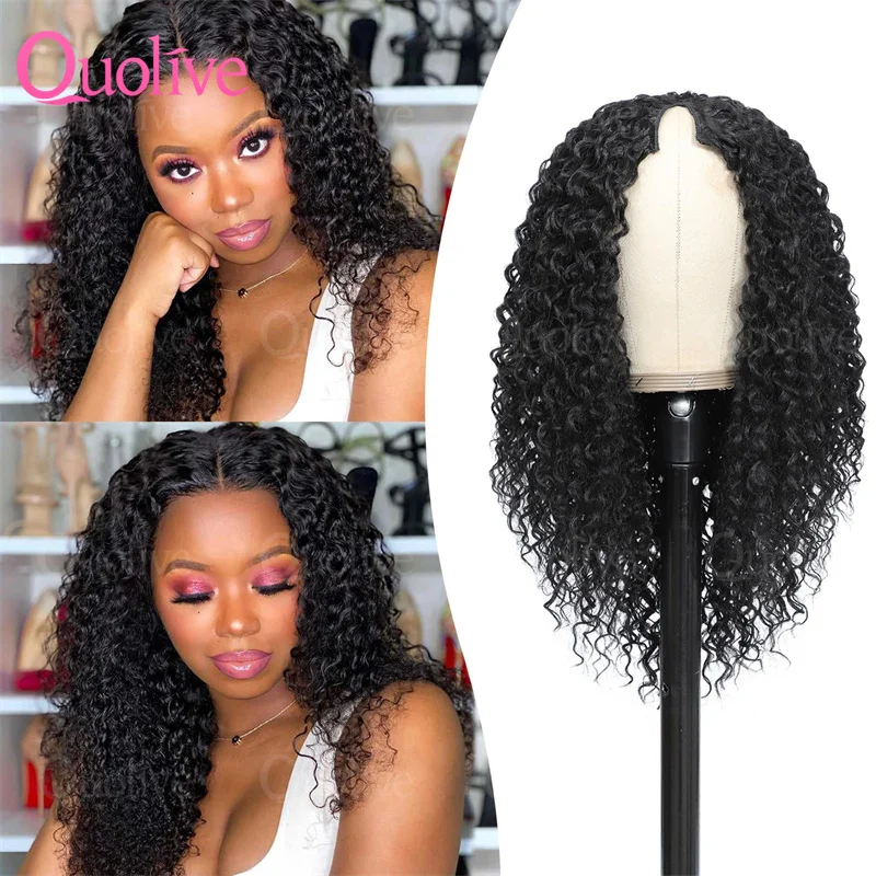 

Curly Wave Human Hair Wig For Women 30 Inch Wear To Go Natural Colored Upgrade Glueless v Part Water Wave Wigs Human Hair