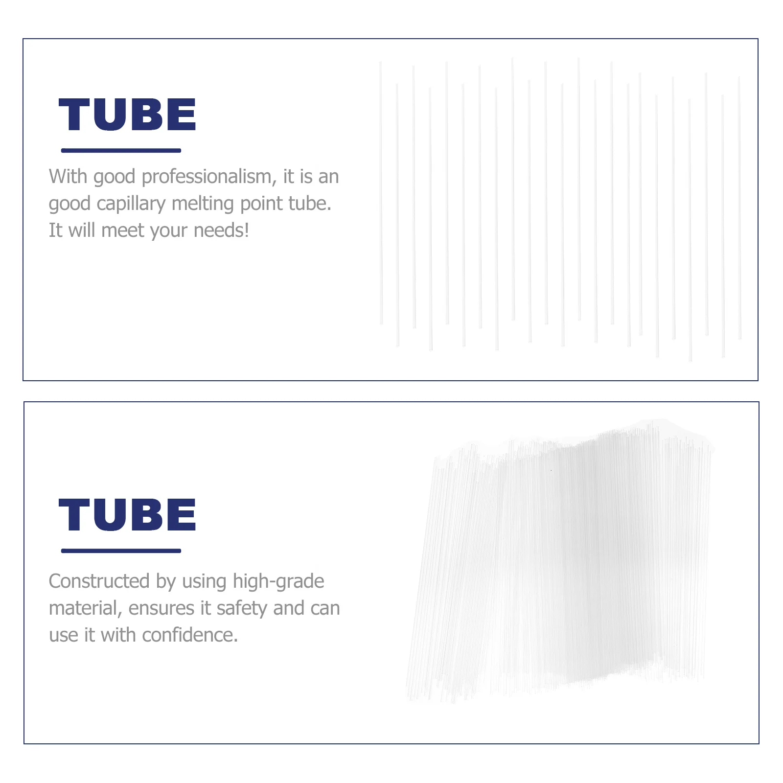 

500Pcs Capillary Melting Point Tube Multi-Purpose Glass Tube Smooth Surface Glass Capillary Tubes Melting Accessories