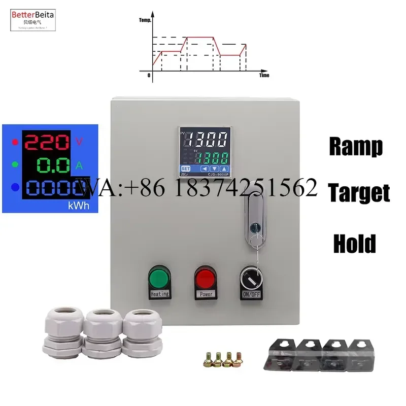 Wmwmnu for Pottery Kiln Furnace Oven Rise Hold Ramp Soak PID Temperature Controller Temp Timer Thermostat with V A