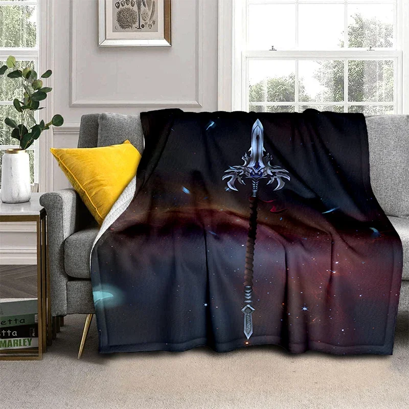 Art Printed Cold Weapon Flannel Sofa Bed Throwing Blankets Anime Blanket Gedruckt Bettdecke Sofa Geschenk Soft Plush