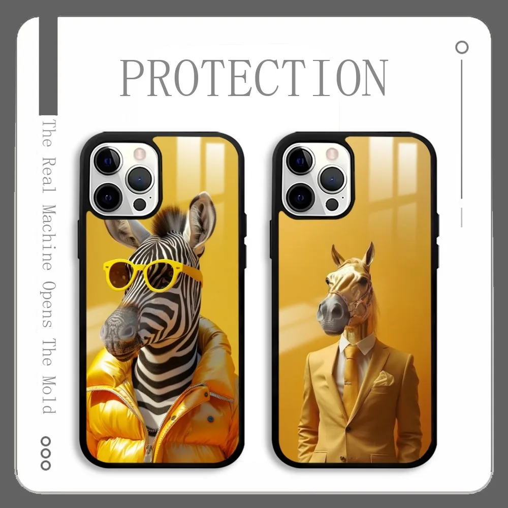 

Fashion Leopard Zebra Giraffe Phone Case For IPhone 16 15 14 13 12 11 Pro Xs Max Mini Plus Celulares Hard Funda