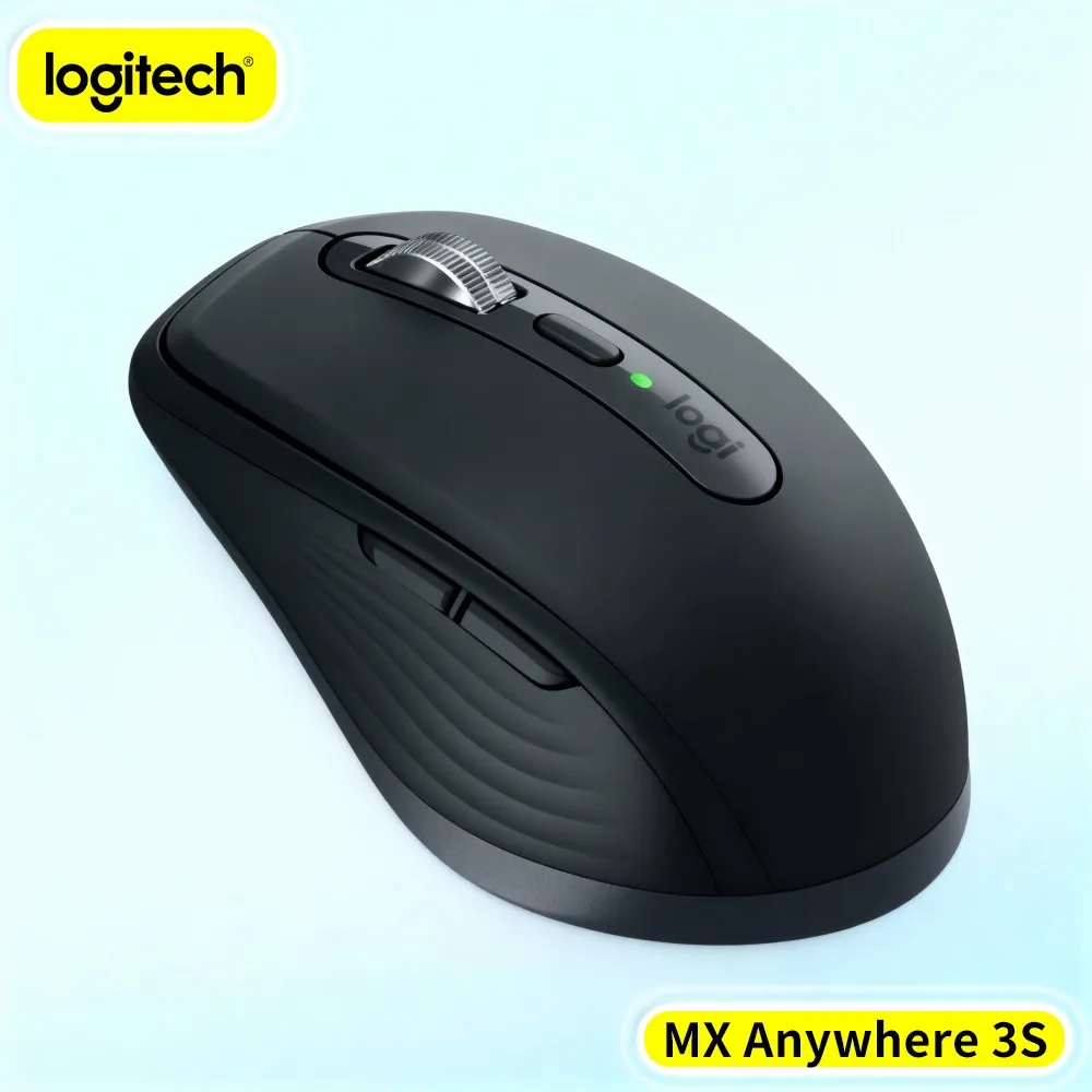 Premium MX Anywhere 3S Mouse - 8000 DPI, Hyper-Scroll, USB-C Charging, Ideal For Classroom & Small Office Use