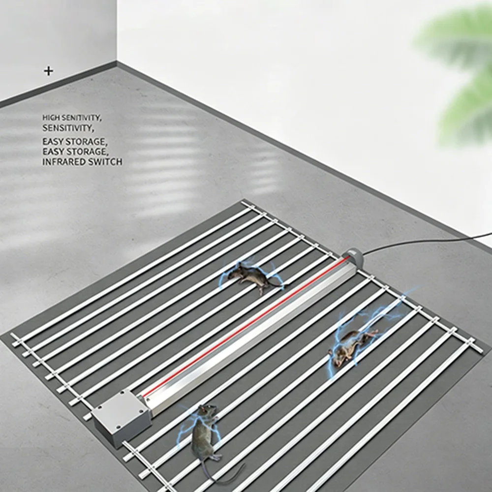 50x65/60X65cm Intelligent High-Voltage Mousetrap Infrared Automatic Electric Shock Mouse Trap Safe Continuous Mouse Trap