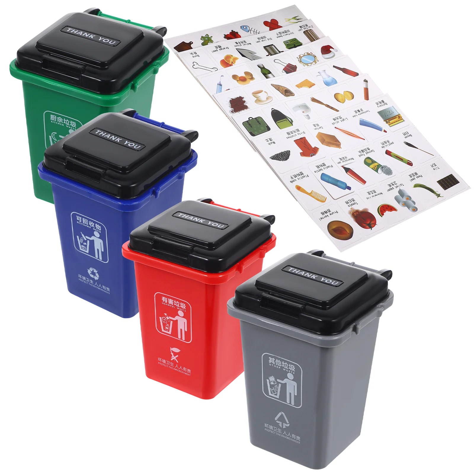 1Set Garbage Classification Game for Learning Educational Plaything Colorful Waste Sorting Puzzle Brain Development