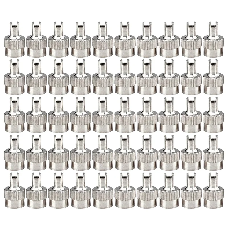 

Reliable-50Pcs Slotted Heads Valve Stem Caps Leak-Proof Metal Slotted Slot Valve Caps Tire Valve Air Dust Cover Caps Accessories