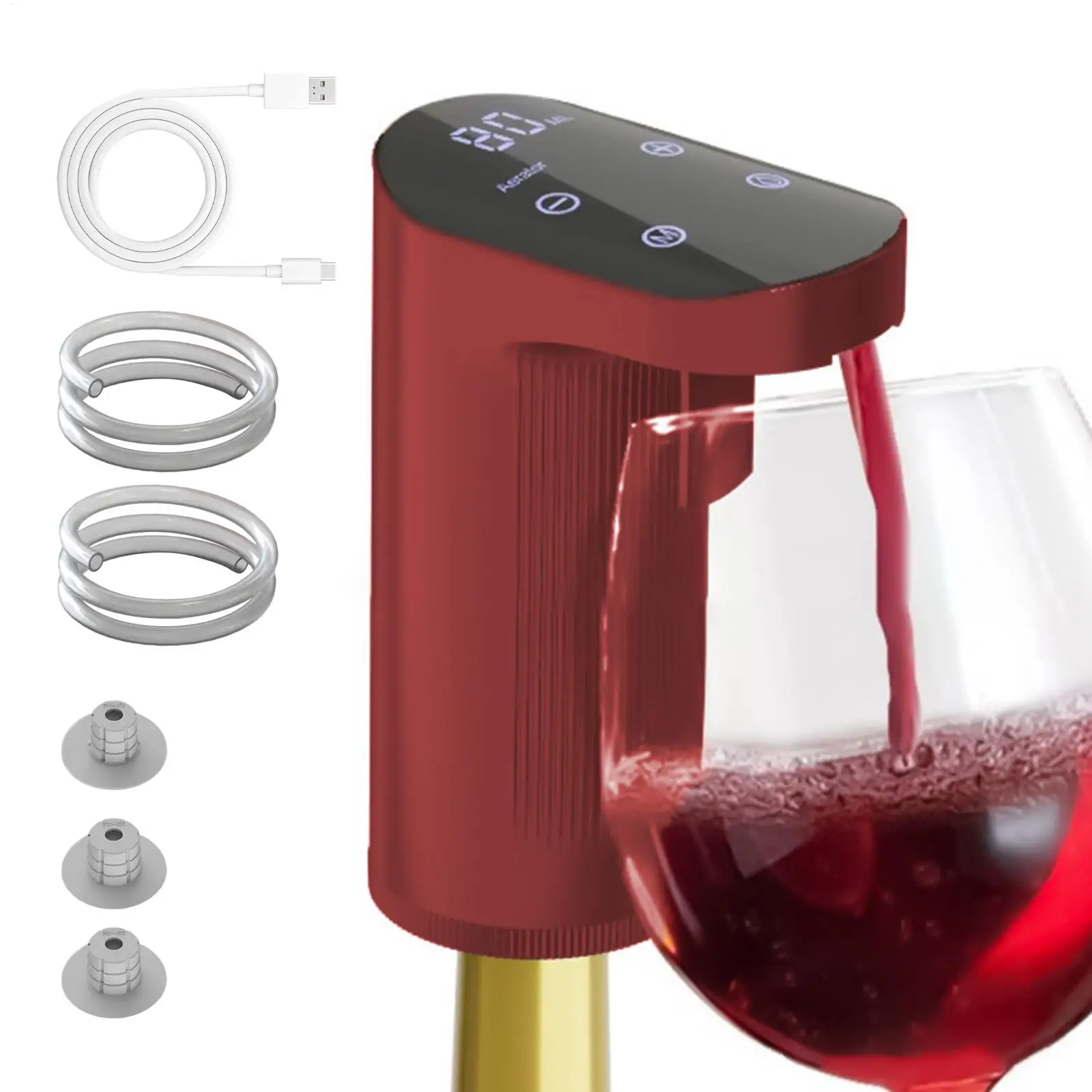 Electric Wine Dispenser USB Rechargeable Electric Wine Decanter Stable Pouring Adjustable Quantity Liquor Wine Pump Accessories