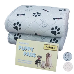 2pcs Large Pet Dog Pee Pads, Rosa Rink Washable Sleep Play Pad, Reusable Dogs Puppy Pads Pet Training Pads for Dogs, Absorbent a