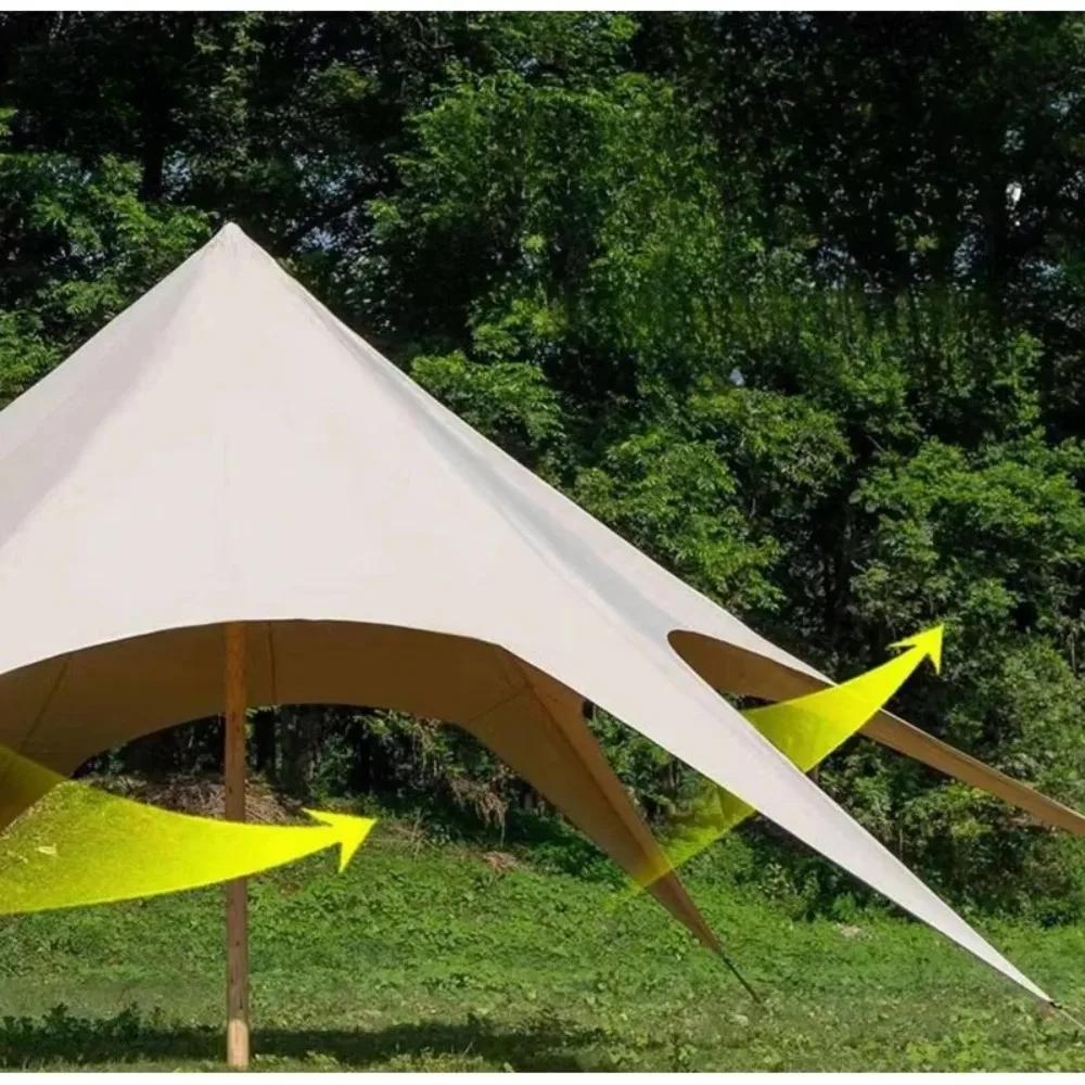 Luxury Camel Hump Oversized Outdoor Canopy Tent Light with Rain And Sun Protection for Campground