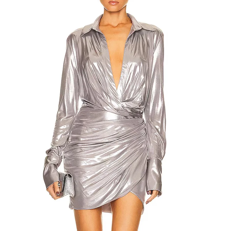 

Элегантные плиссированные коктейльные платья с v-образным вырезом на талии, сексуальное платье знаменитости, изысканные платья высокого качества для выпускного вечера по индивидуальному заказу