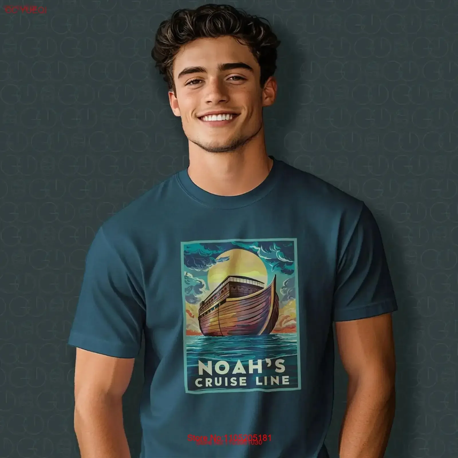 Христианская футболка Noah Cruise Line Юмор Забавная библейская одежда Verse Нойский ковчег винтажная стираная унисекс слегка универсальная стильная Христианская футболка Noah Cruise Line Юмор Забавная библейская одежда Verse Нойский ковчег винтажная стираная унисекс слегка универсальная стильная
