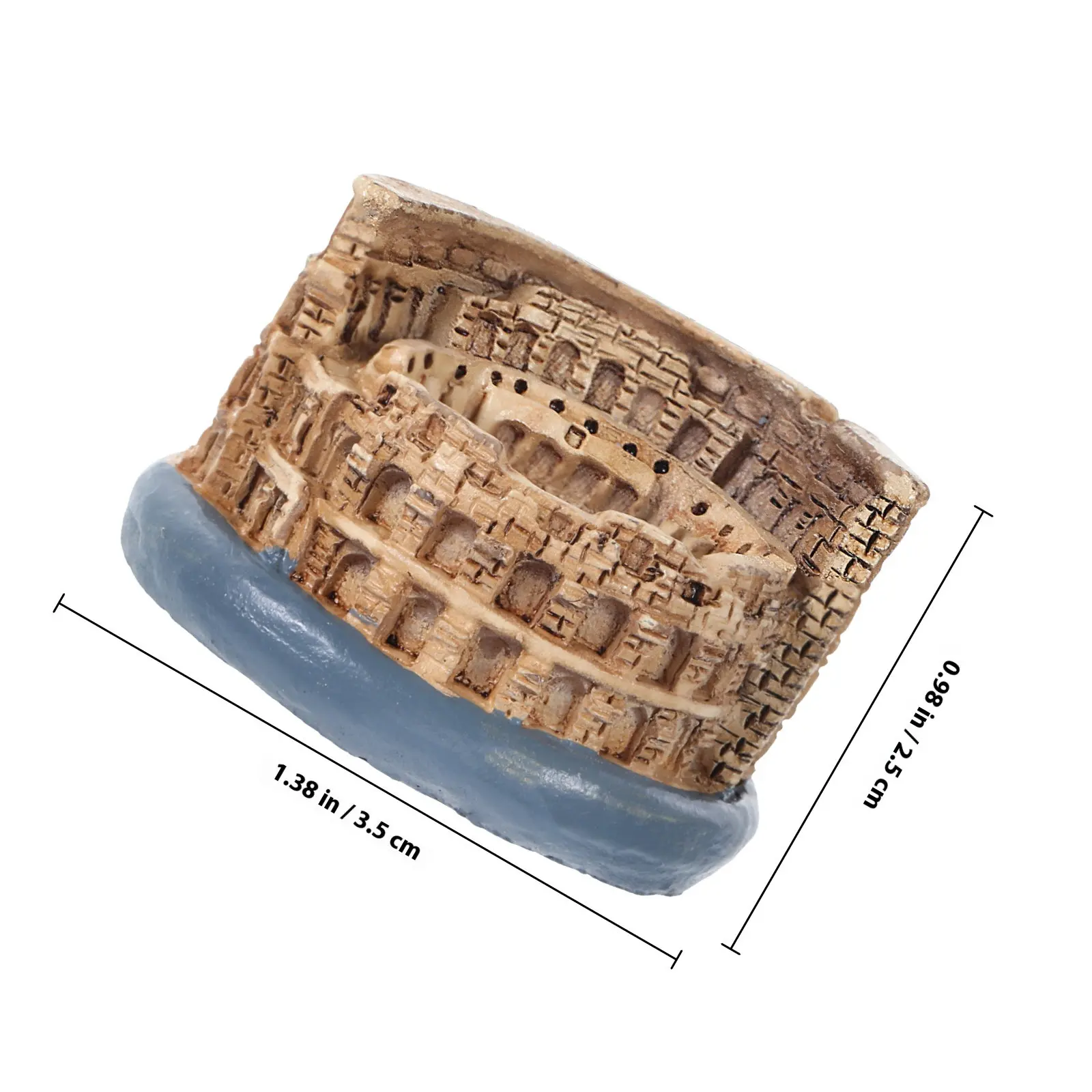 Roman Colosseum Resin Small Ancient Architecture Statue Desktop Decor Aquarium Decoration Colosseum Statue Photo Props