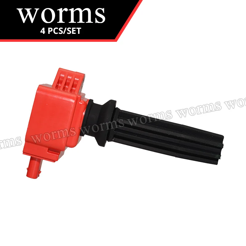 Worms High Performance Ignition Coil Racing 4Pcs Set For Ford Edge Escape Focus Fusion Taurus UF670