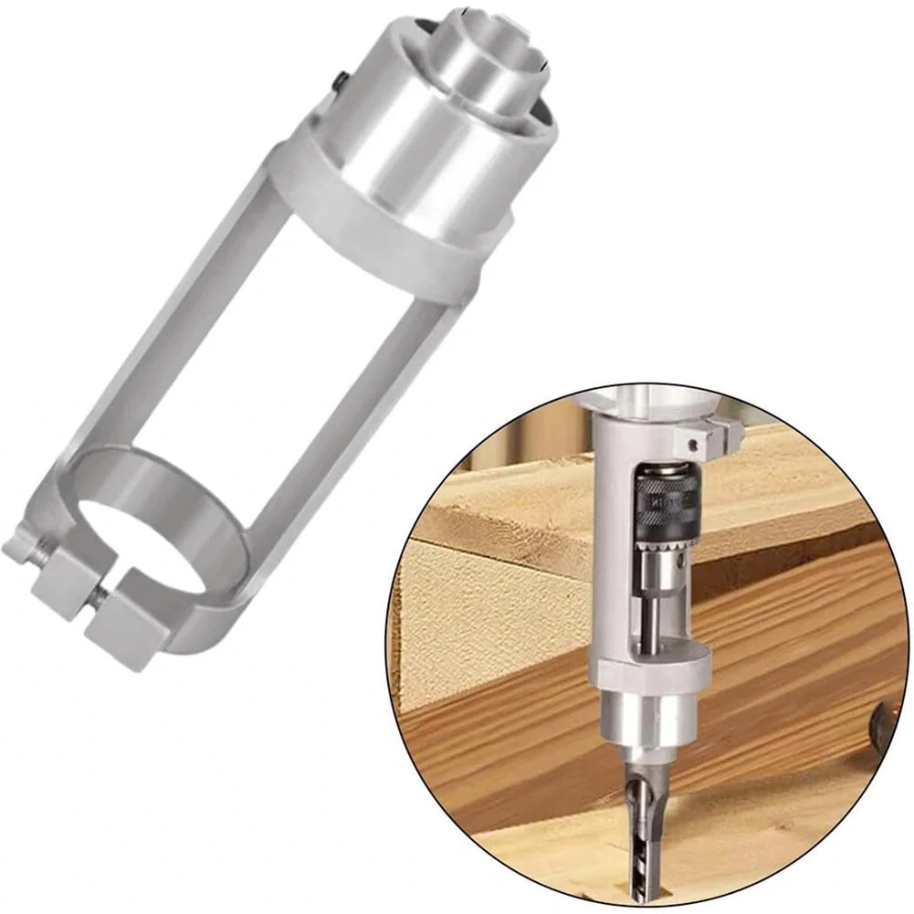 1PCS Square Hole Drill Bit Adapter,  Square Hole Drill Bit Adapter Fixed Bracket For Woodworking, The Adapter Delivers Smooth