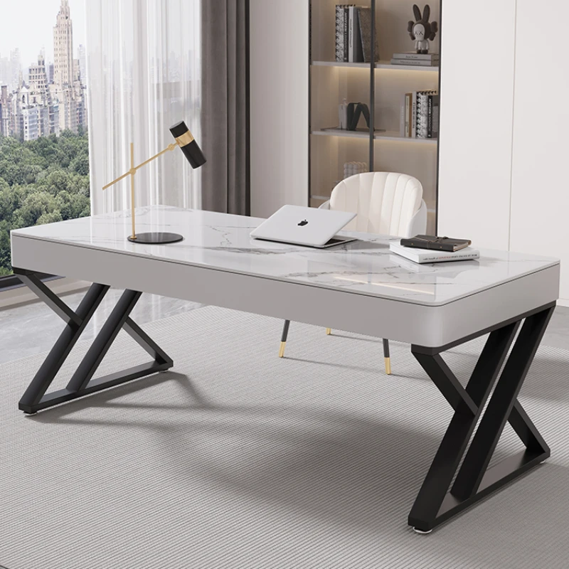 Simplicity Standing Work Desk Modern Staff Study Computer Work Desk Executive Reception Scrivania Angolare Work Furniture HD50WD