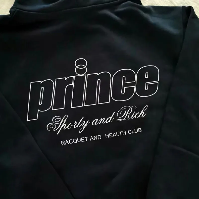 Sport Make Prince Wellness Letters Printing Vintage Style Women Hoodies Loose Cotton Thick Warm Autumn Pullovers Casual Sweaters