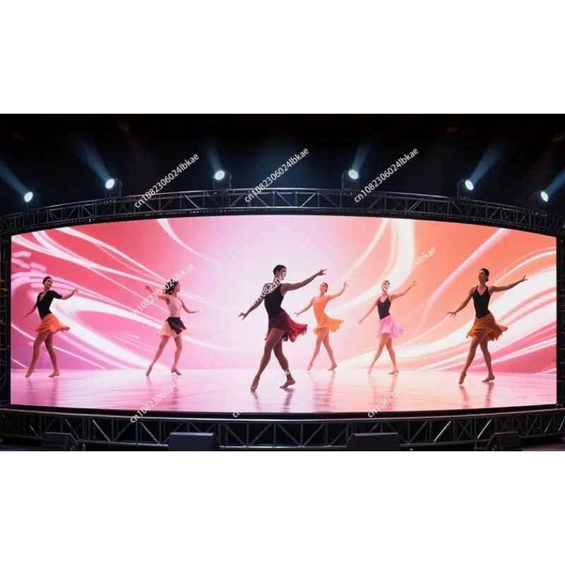 Led high-definition indoor and outdoor flexible display screen curved screen regular screen circular  stage large
