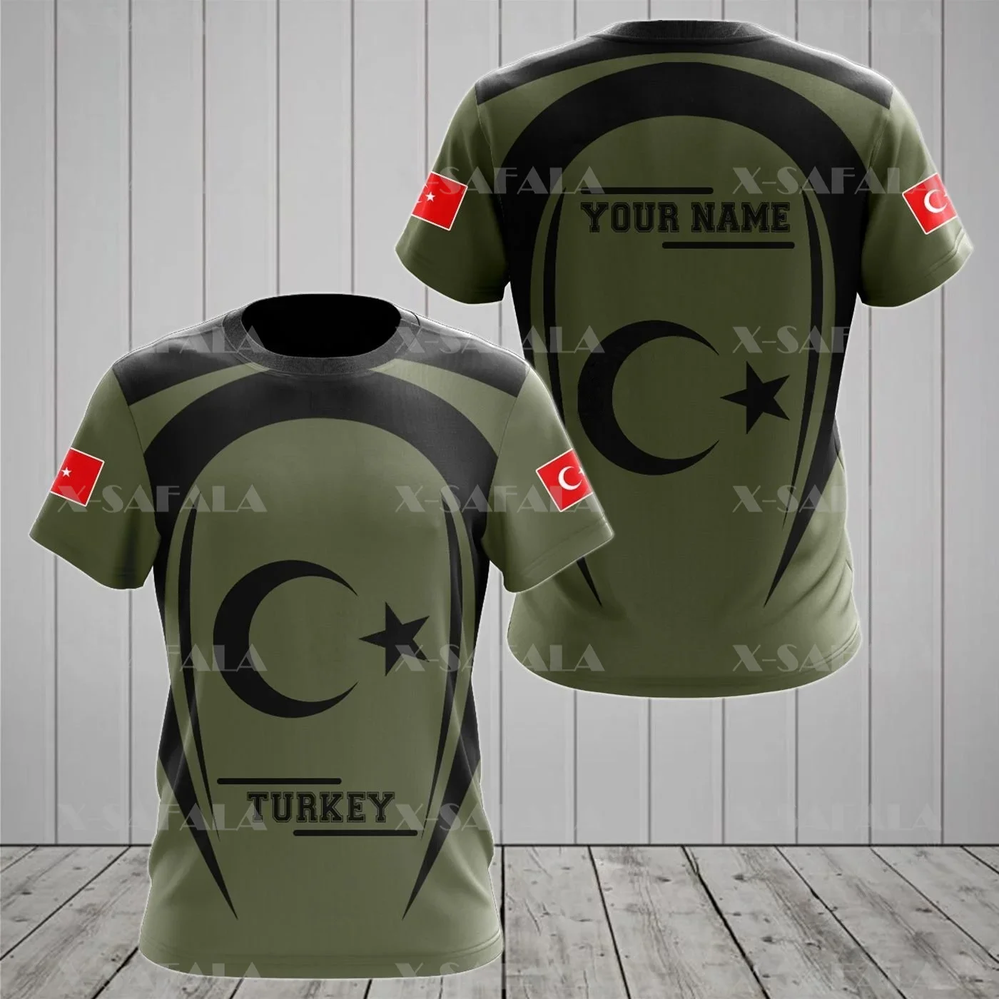 TURKEY Skull CAMO Soldier-ARMY-VETERAN Country Flag  3D Printed High Quality T-shirt Summer Round Neck Men Female Casual Top-1