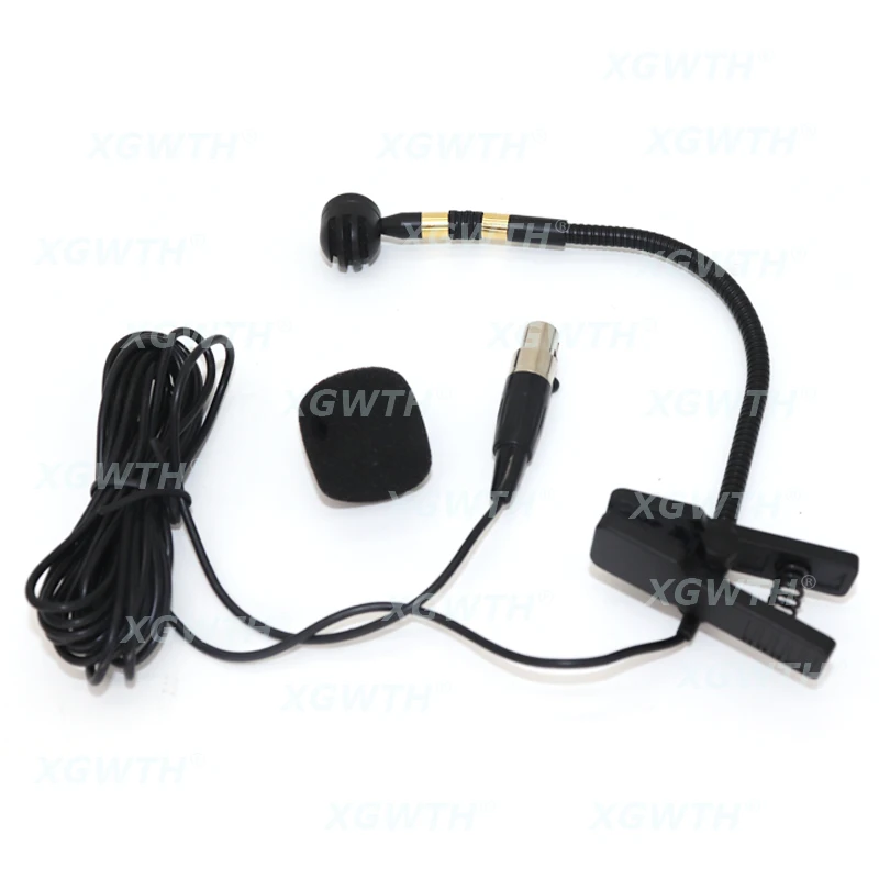 Micrófono de cuello de cisne cardioide, condensador para Shure AKG Samson, Saxo inalámbrico, rendimiento de escenario, 4 pines, 3 pines, 3,5mm